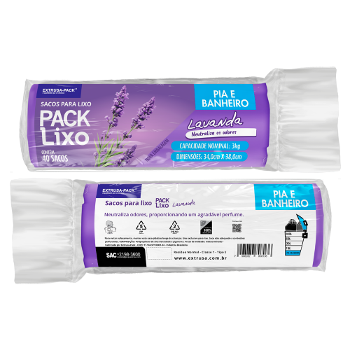 SACO PARA LIXO PACK LIXO PIA E BANHEIRO