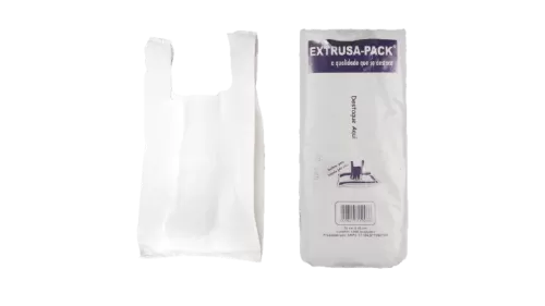 Sacola Plástica Lisa Branca Tratada B1